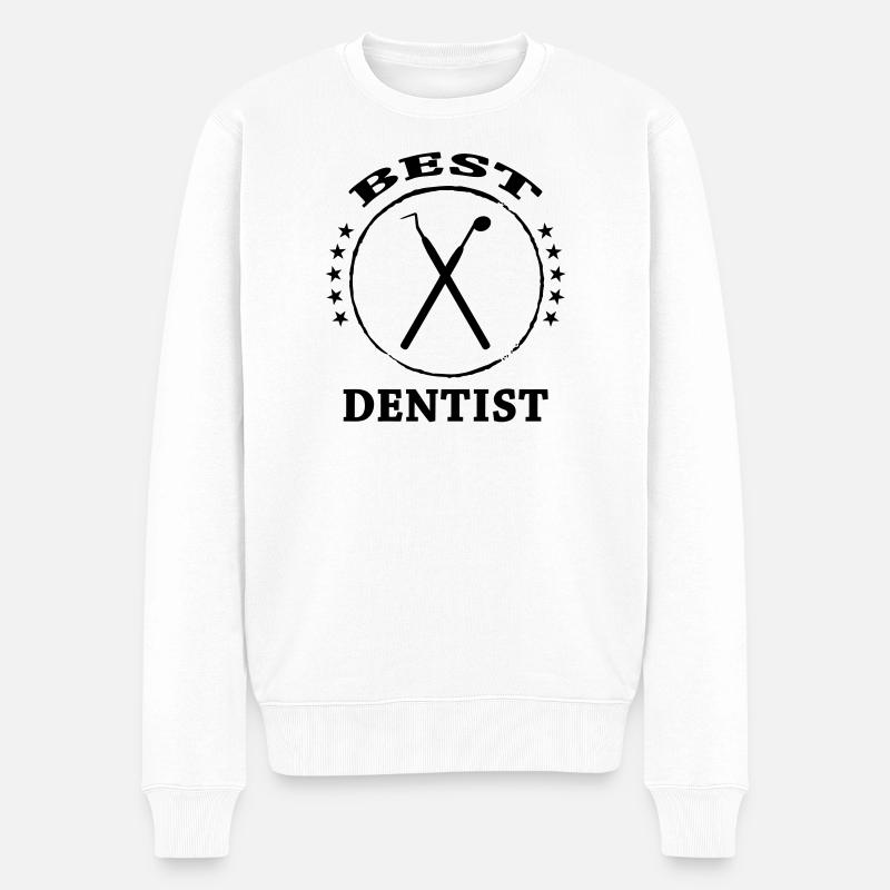 Zahnarzt - Männer Premium Bio Pullover - Weiß