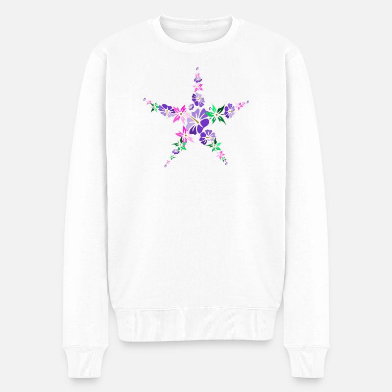 Polynesien - Männer Premium Bio Pullover - Weiß