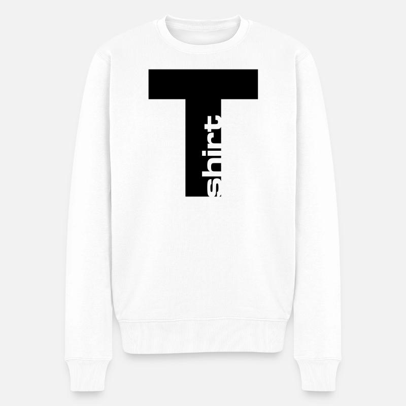 T-Shirt - Männer Premium Bio Pullover - Weiß