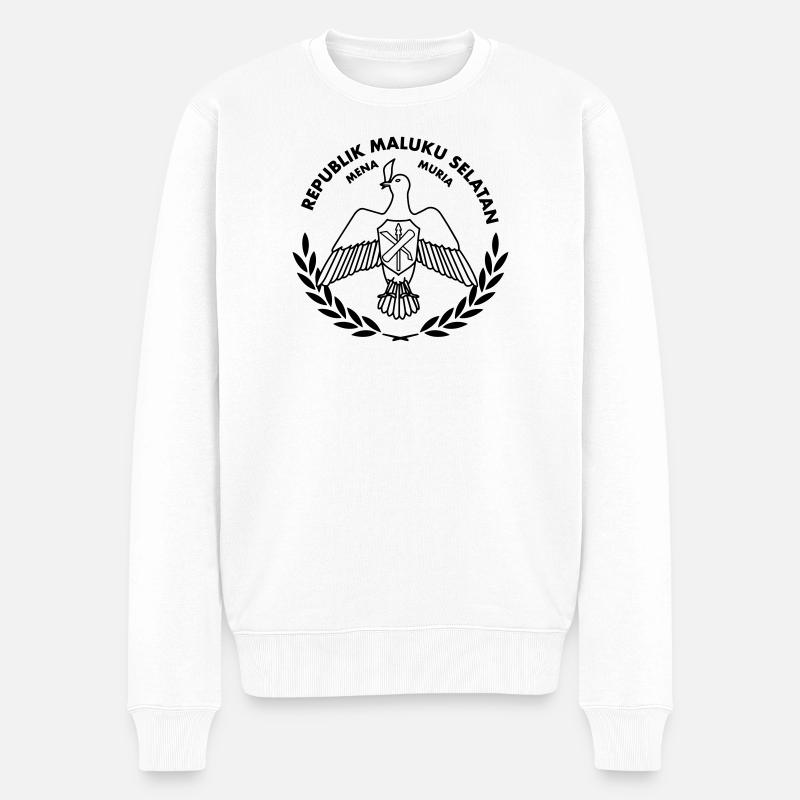 Republik Maluku Selatan - Männer Premium Bio Pullover - Weiß
