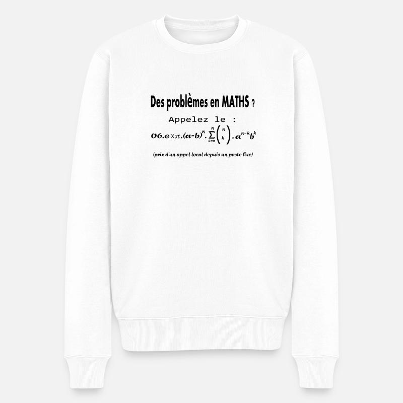 problème math - Pull Premium bio Homme - blanc