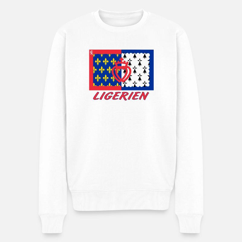 Loire - Männer Premium Bio Pullover - Weiß