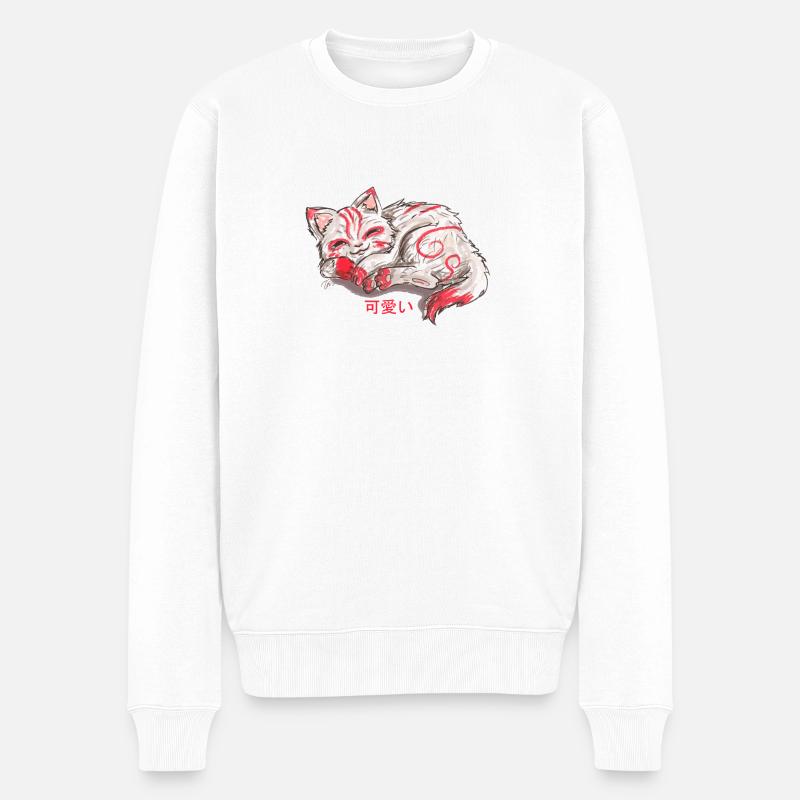 Arja - Männer Premium Bio Pullover - Weiß