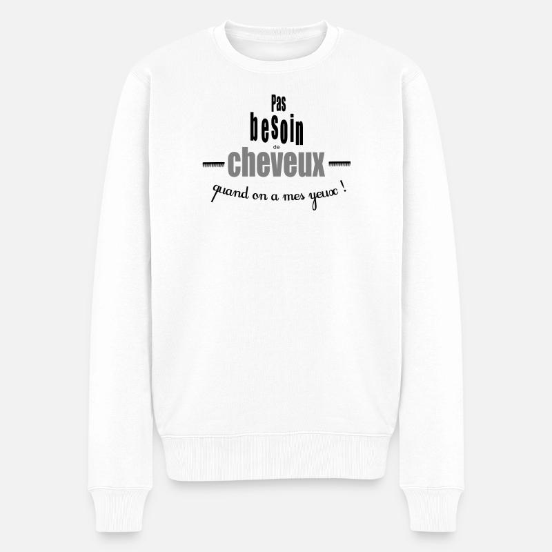 CHEVEUX - Pull Premium bio Homme - blanc