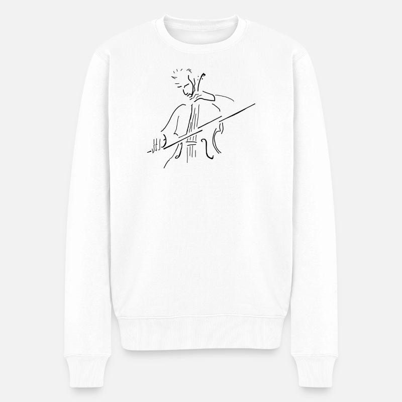 Violoncelliste pur scharz - Pull Premium bio Homme - blanc