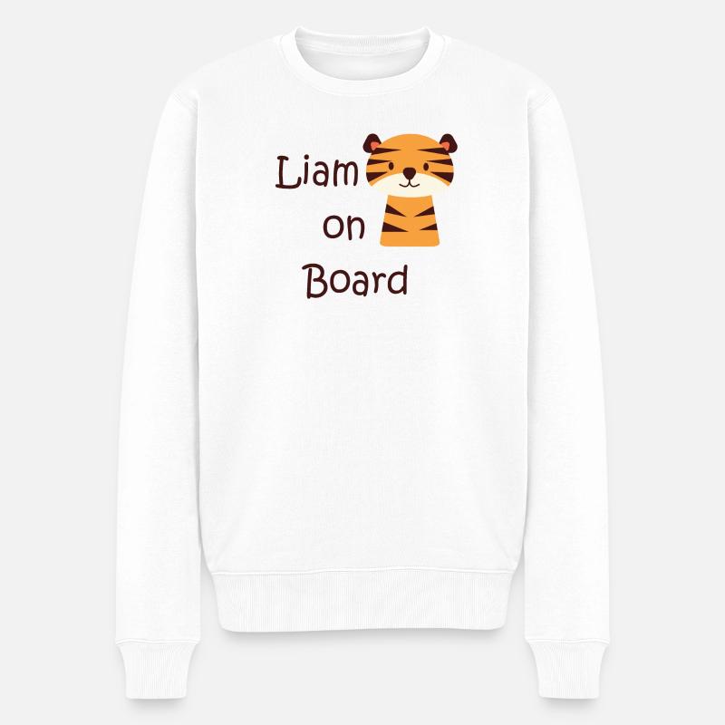 Liam on board - Pull Premium bio Homme - blanc