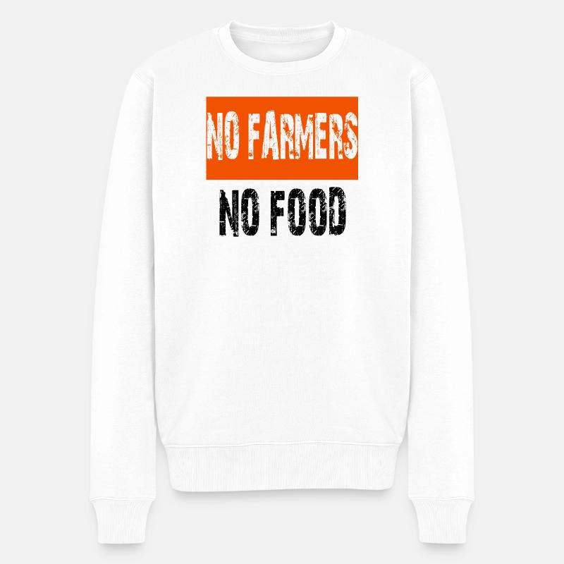 Pas d'agriculteurs, pas de nourriture - Pull Premium bio Homme - blanc