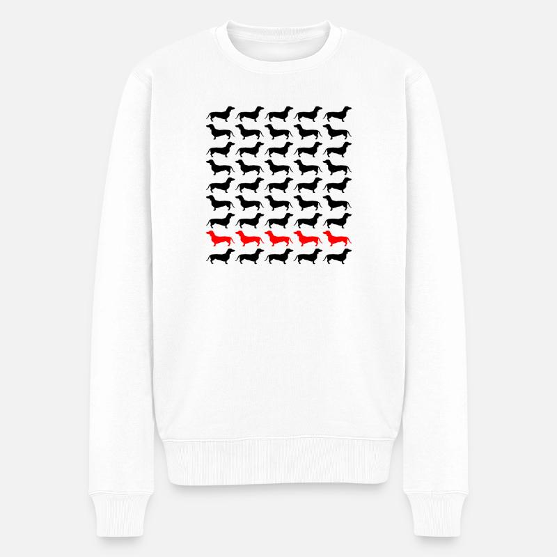 Teckel Teckel Teckel - Pull Premium bio Homme - blanc