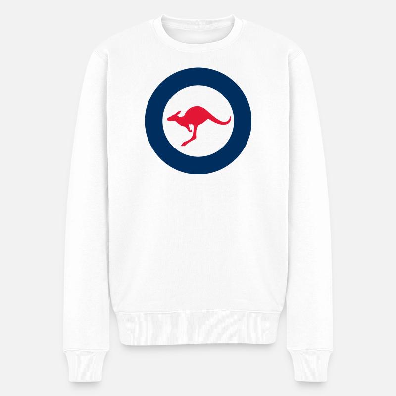 Luftstreiter Australien Luftwaffe Australien - Männer Premium Bio Pullover - Weiß