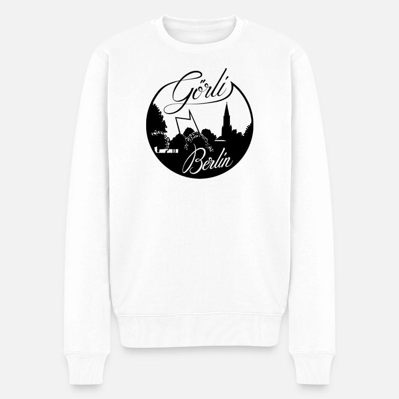 Görli Görlitzer Park - Männer Premium Bio Pullover - Weiß