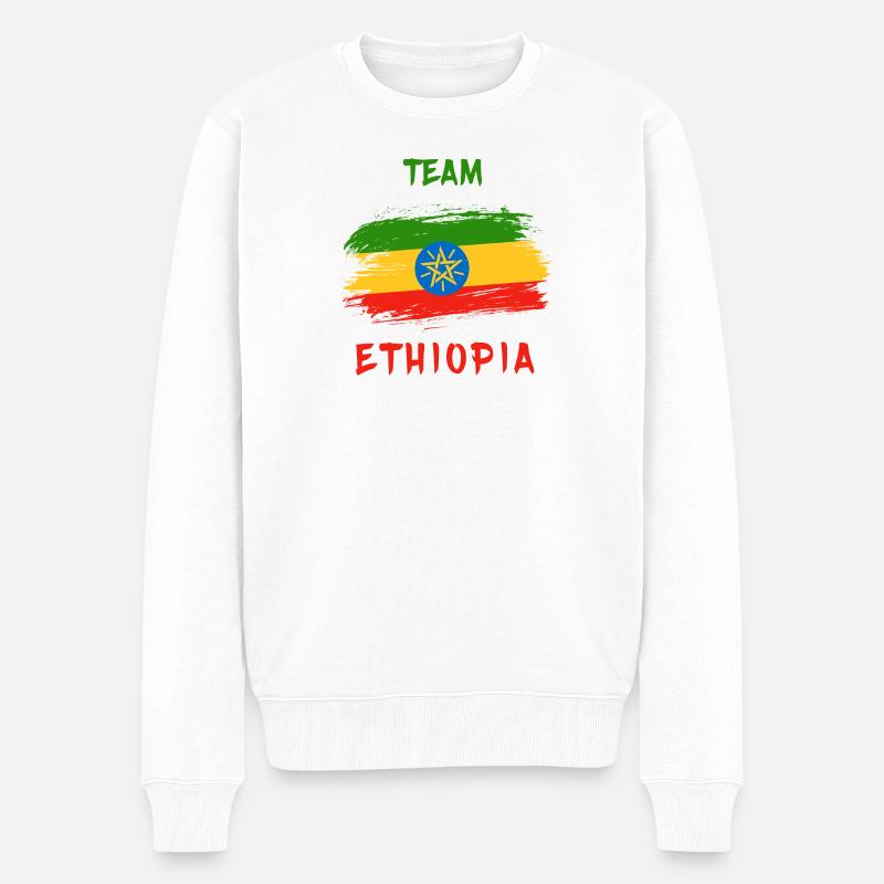 Conception / idée cadeau Team Ethiopia - Pull Premium bio Homme - blanc