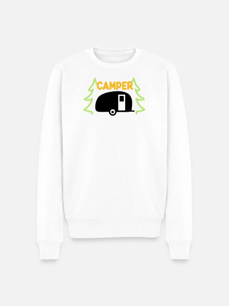 Camper - ready for vacation - Men's Premium Organic Jumper - white