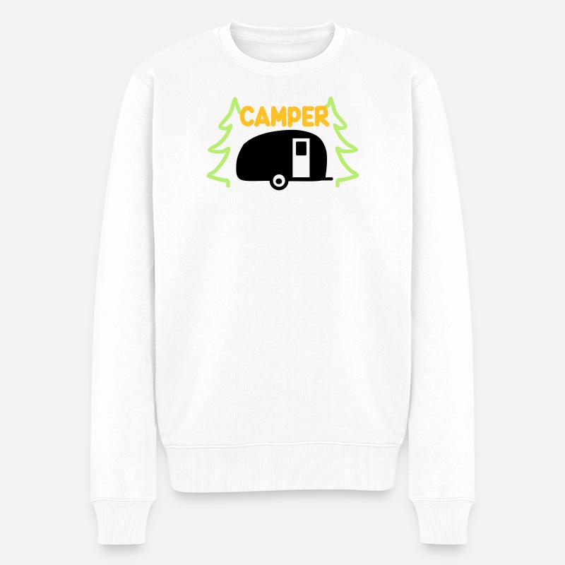Campeur - prêt pour les vacances - Pull Premium bio Homme - blanc