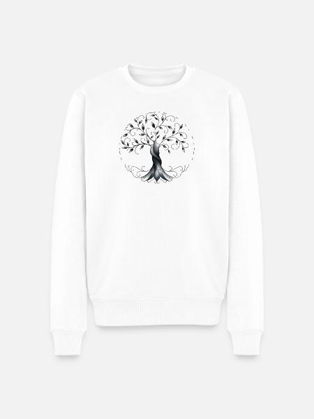 Tree of Life - Men's Premium Organic Jumper - white