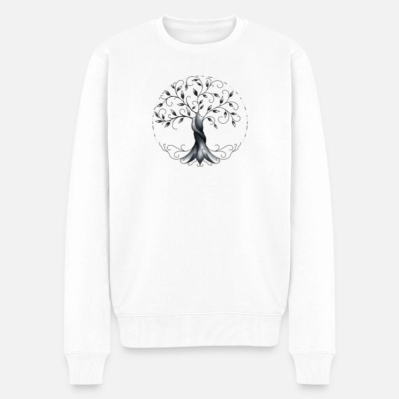 arbre de vie - Pull Premium bio Homme - blanc