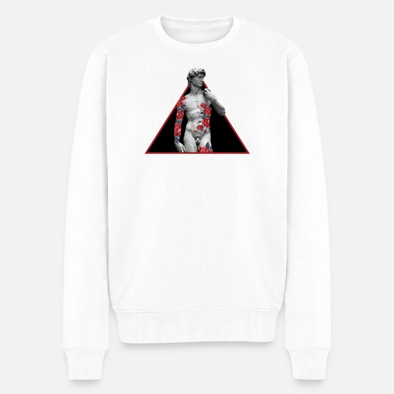 David Rose Tattoo - Männer Premium Bio Pullover - Weiß