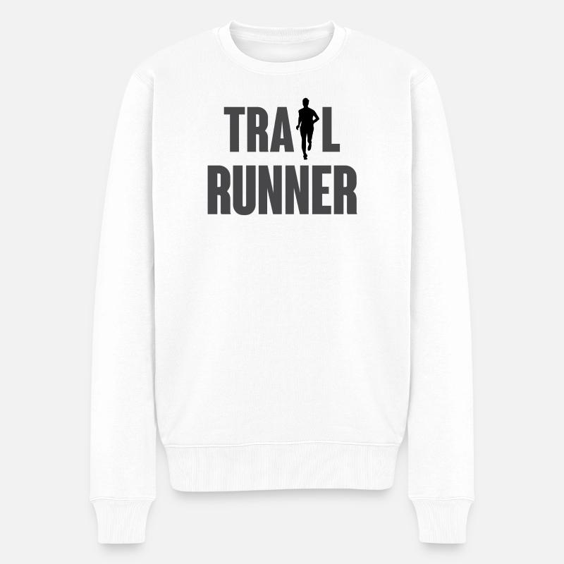 Coureur de trail - Pull Premium bio Homme - blanc