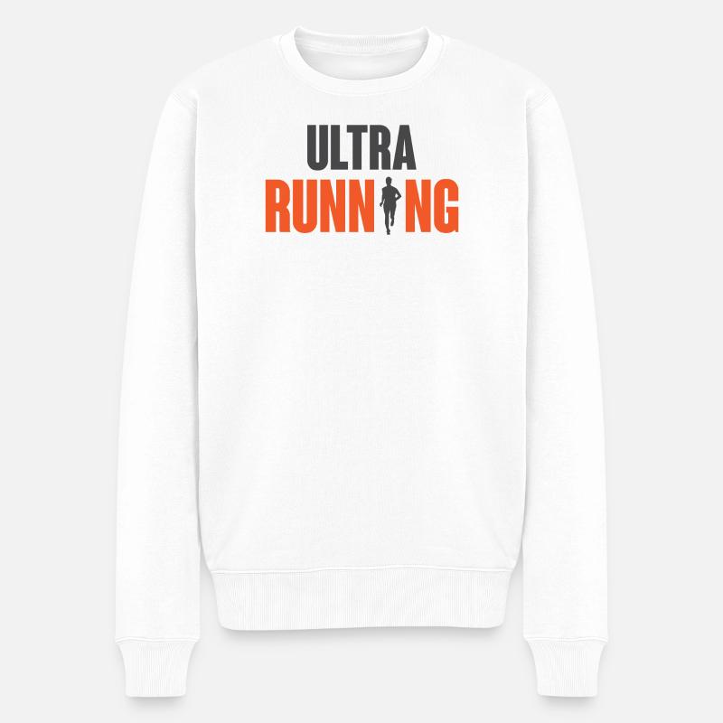 Ultra Running - Männer Premium Bio Pullover - Weiß