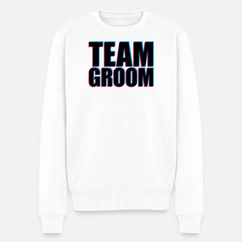 Groom 3D Team - Männer Premium Bio Pullover - Weiß