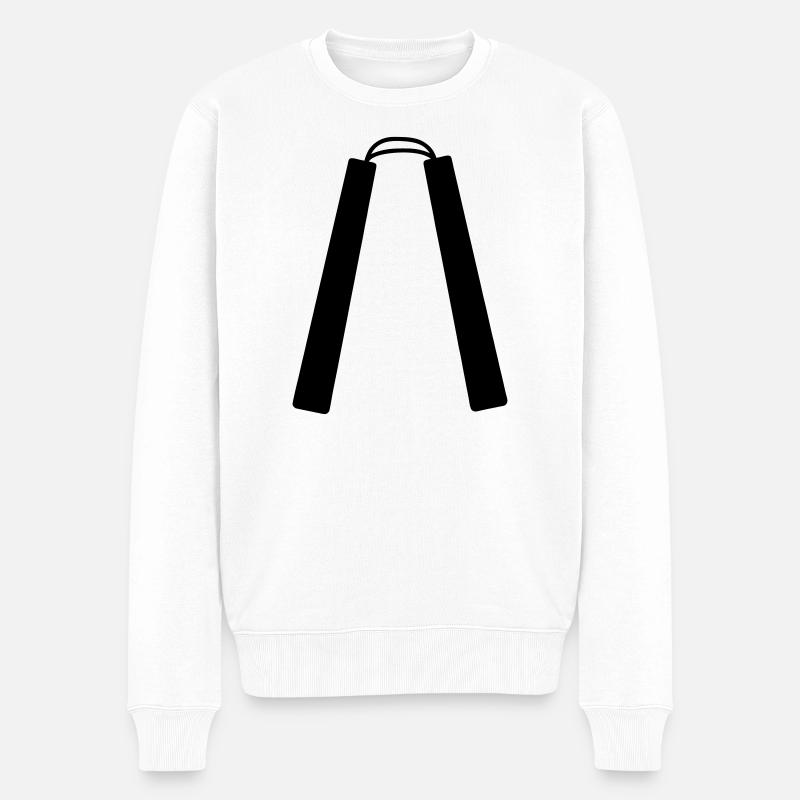 NUNCHAKU - Pull Premium bio Homme - blanc