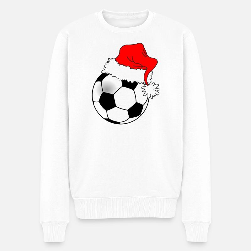Balle de football de Noël - Pull Premium bio Homme - blanc