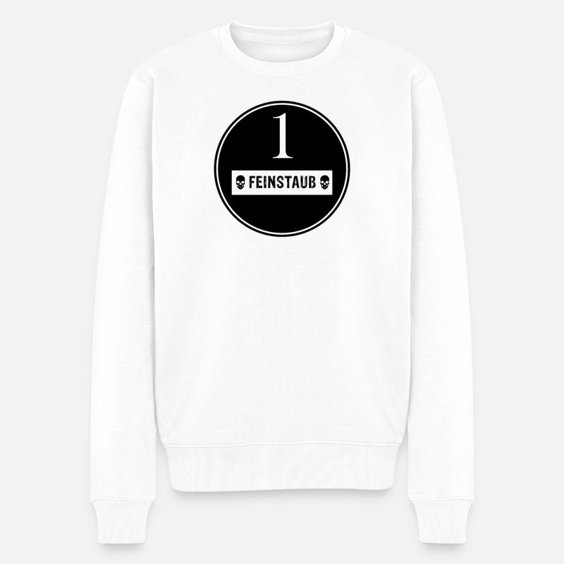 Feinstaub Plakette Umweltplakette Diesel - Männer Premium Bio Pullover - Weiß