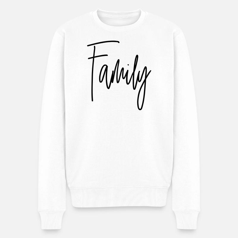 Family - Männer Premium Bio Pullover - Weiß