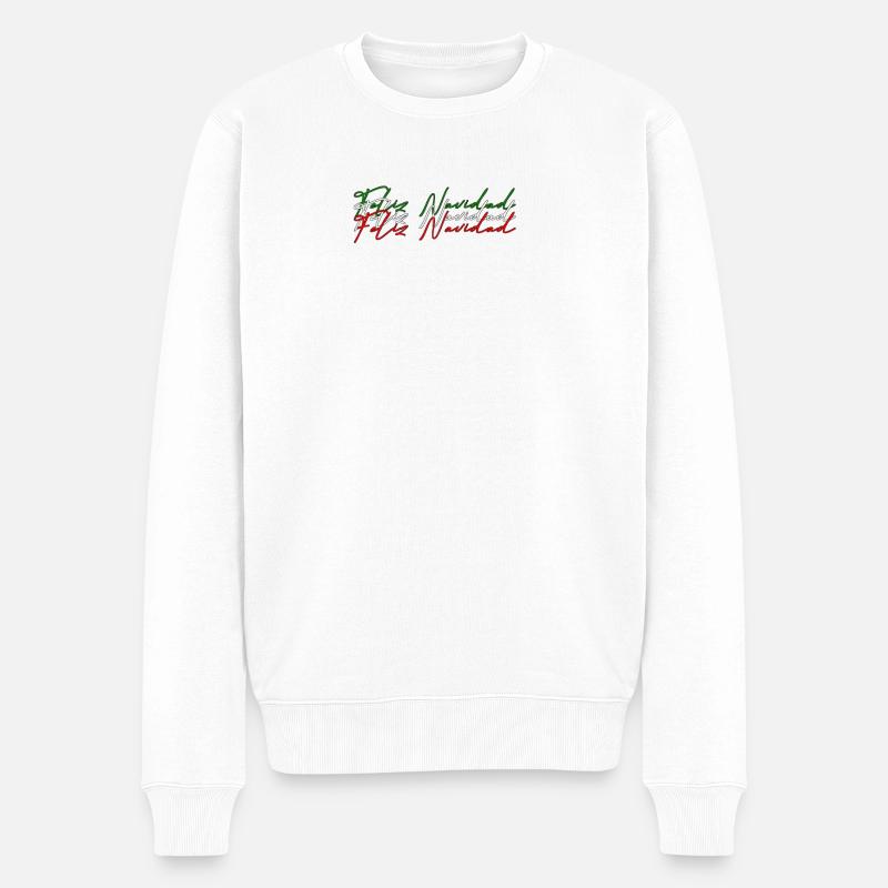 Feliz Navidad - Männer Premium Bio Pullover - Weiß