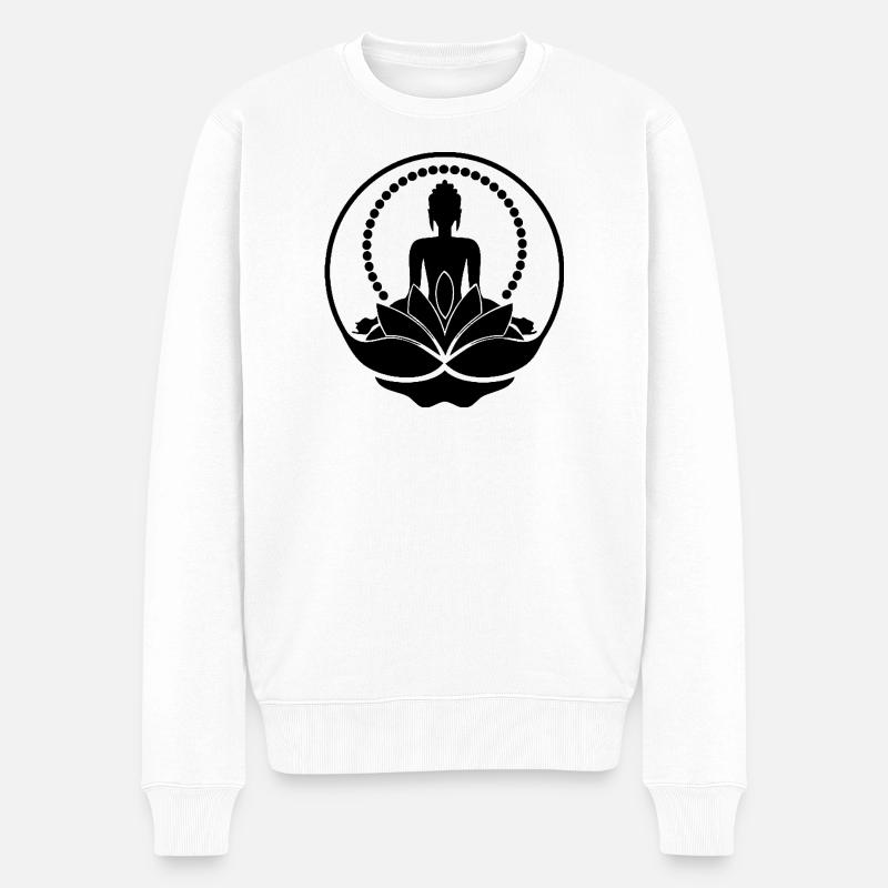 Bouddha - Pull Premium bio Homme - blanc