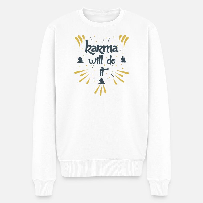 le karma le fera kontiki - Pull Premium bio Homme - blanc
