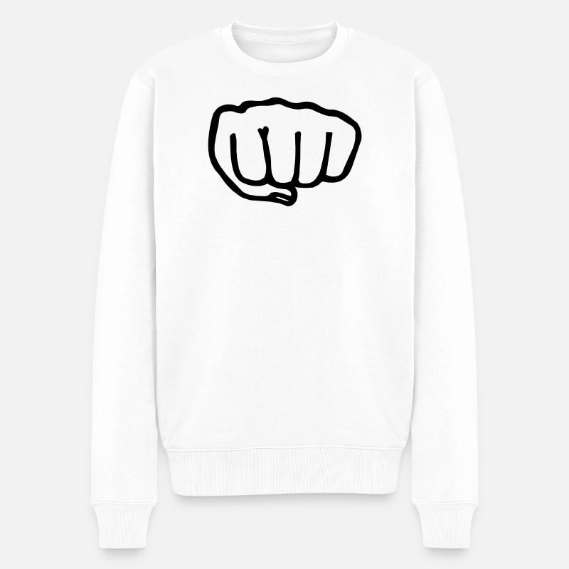 Karaté poing transparent vectra - Pull Premium bio Homme - blanc