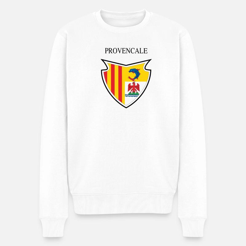 Provencal - Männer Premium Bio Pullover - Weiß