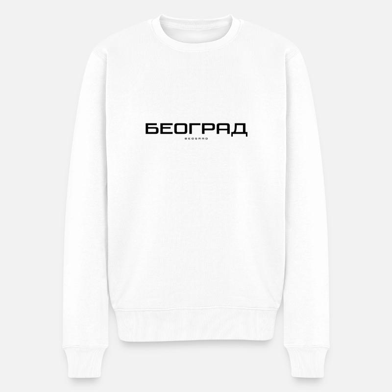 Belgrad Serbien - Männer Premium Bio Pullover - Weiß
