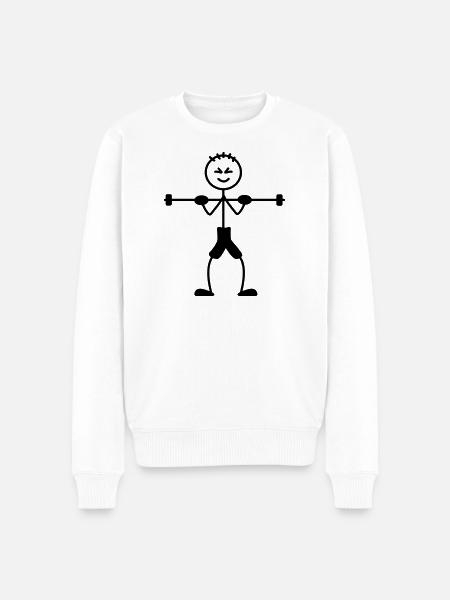 Musculation avec beaucoup de poids - Pull Premium bio Homme - blanc