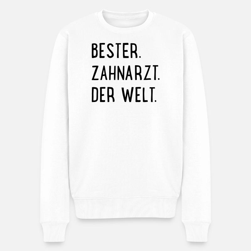 bester zahnarzt - Männer Premium Bio Pullover - Weiß