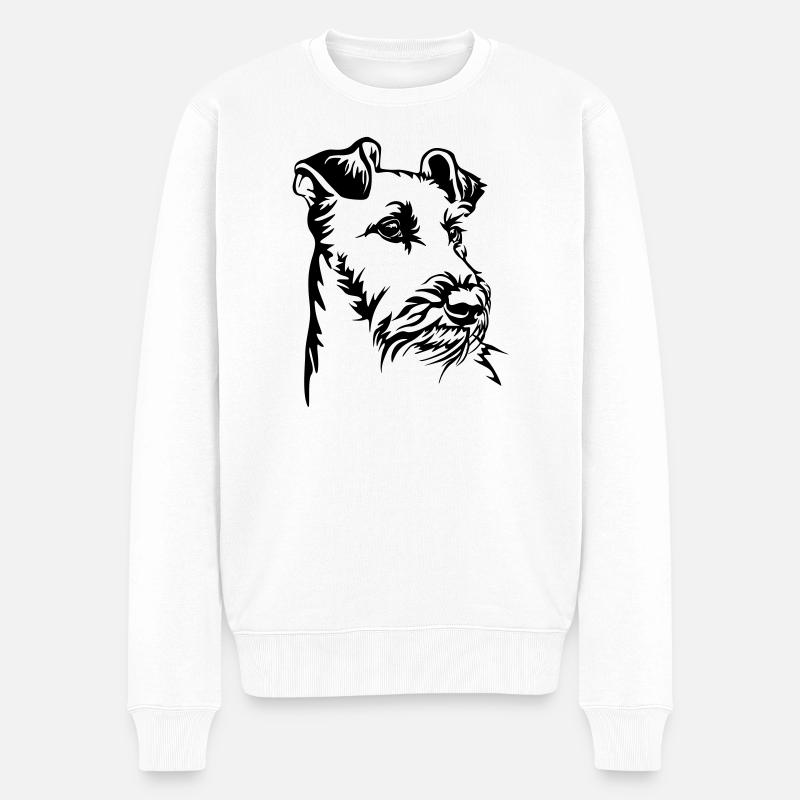 Tête de Terrier irlandais - Pull Premium bio Homme - blanc