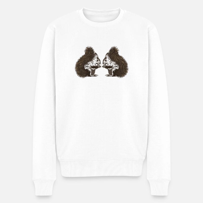 Eichhörnchen, Eichhörnchen - Männer Premium Bio Pullover - Weiß