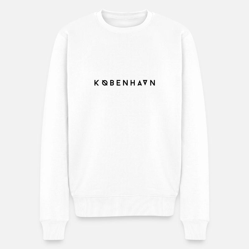 København / Kopenhagen - Männer Premium Bio Pullover - Weiß