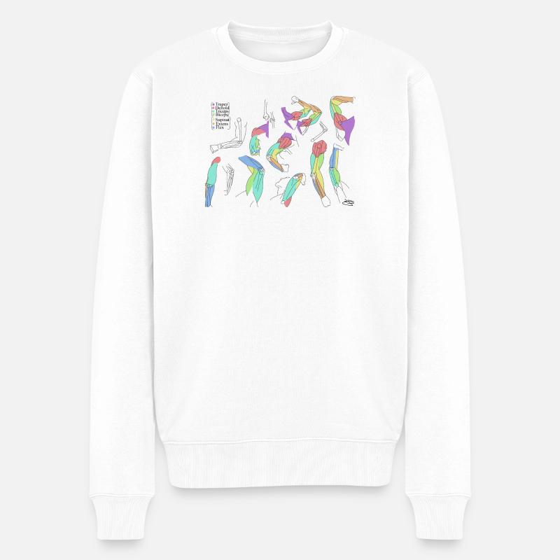 Écharpes abstraites colorées - Pull Premium bio Homme - blanc