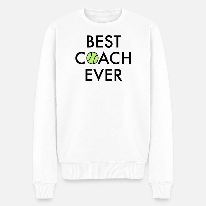 Best Coach ever - Männer Premium Bio Pullover - Weiß
