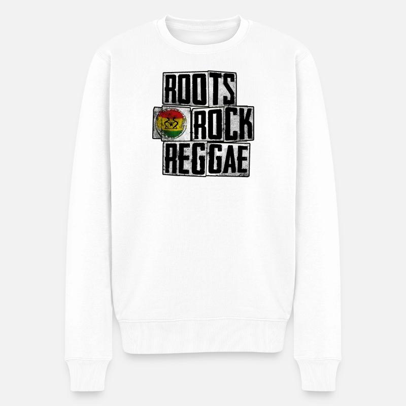 Roots Rock Reggae Design - Pull Premium bio Homme - blanc
