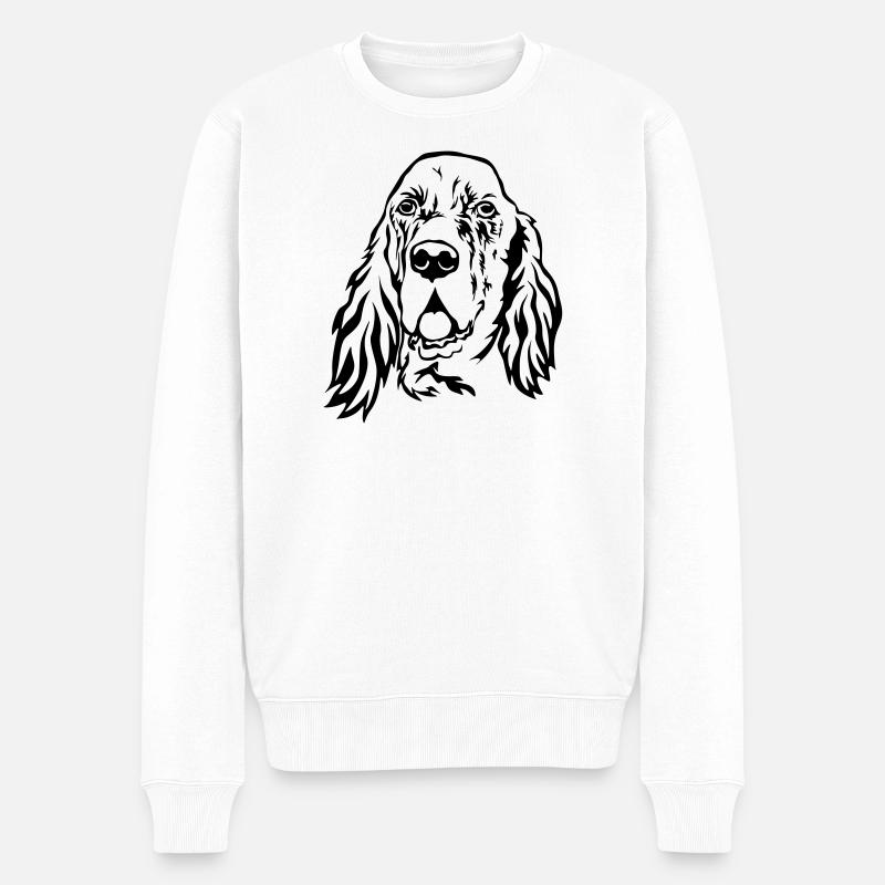 Tête de setter anglais - Pull Premium bio Homme - blanc