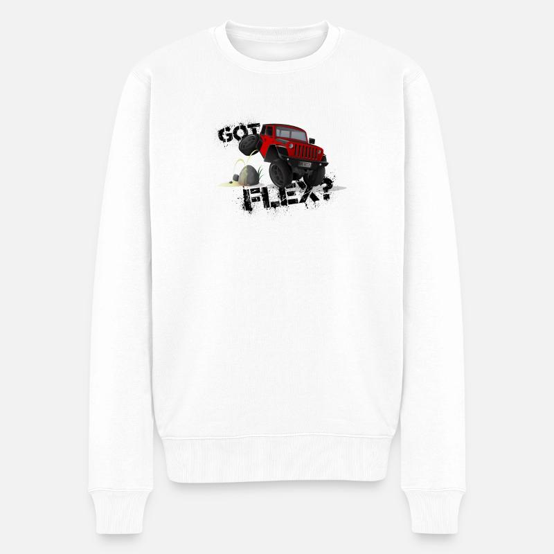 GOT FLEX? - OFFROADER Crawler - Rot - Männer Premium Bio Pullover - Weiß