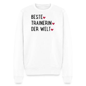 beste trainerin - Männer Premium Bio Pullover - Weiß - Vorne - Thijin (182cm)