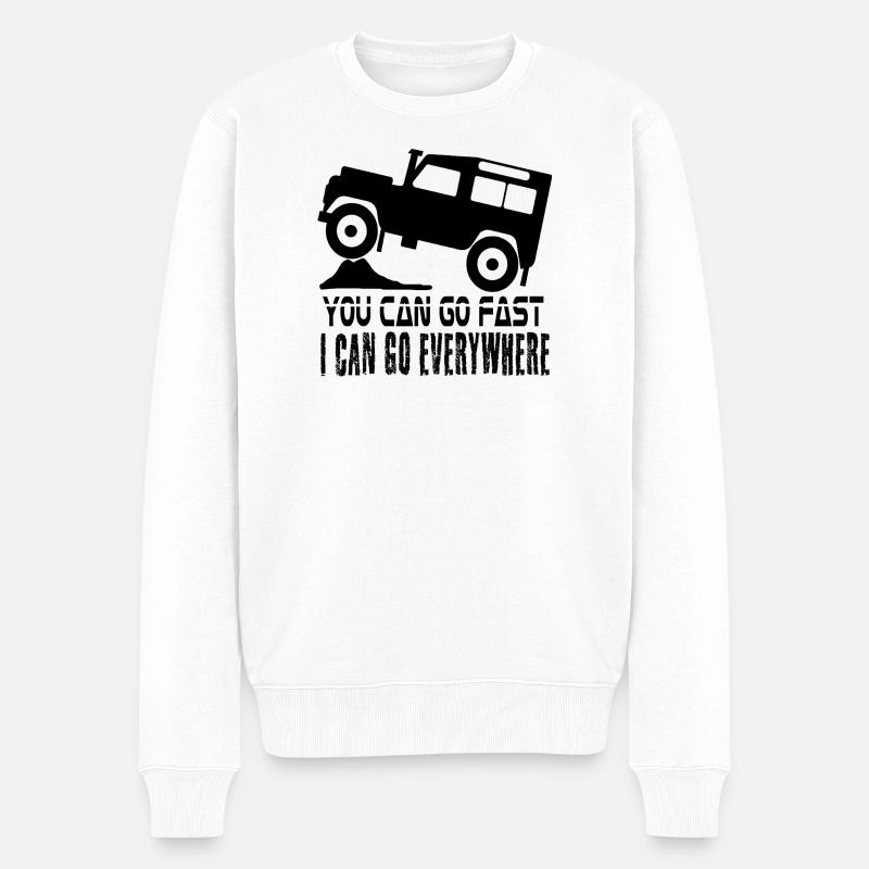 defender Landy Anywhere - Männer Premium Bio Pullover - Weiß