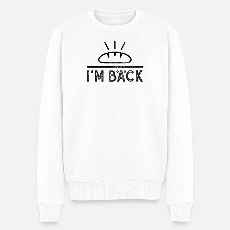 I'm bäck - Bäcker (2s) - Männer Premium Bio Pullover - Weiß