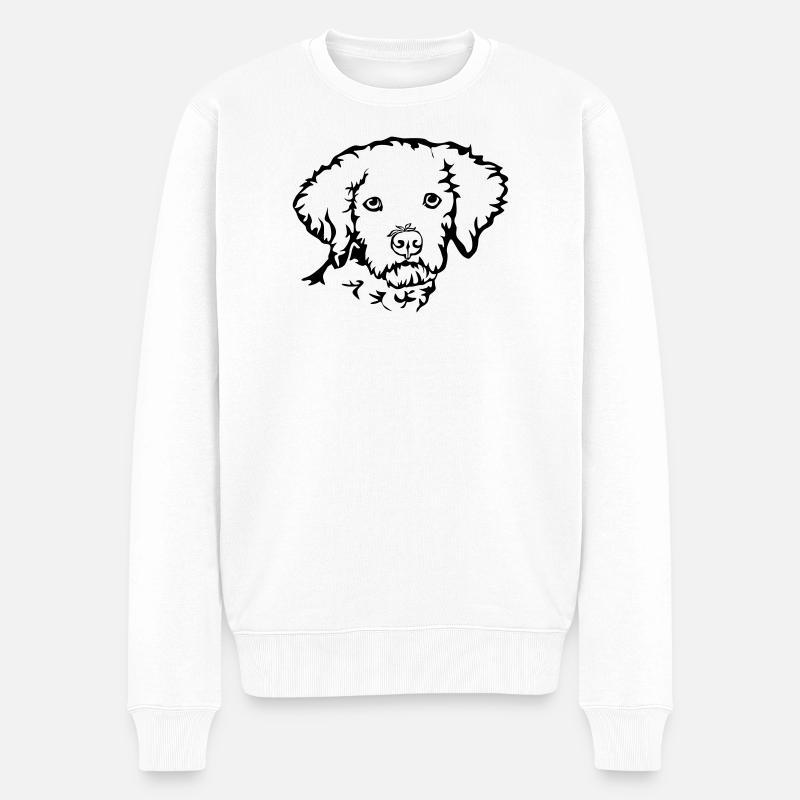 Lagotto Romagnolo - Männer Premium Bio Pullover - Weiß