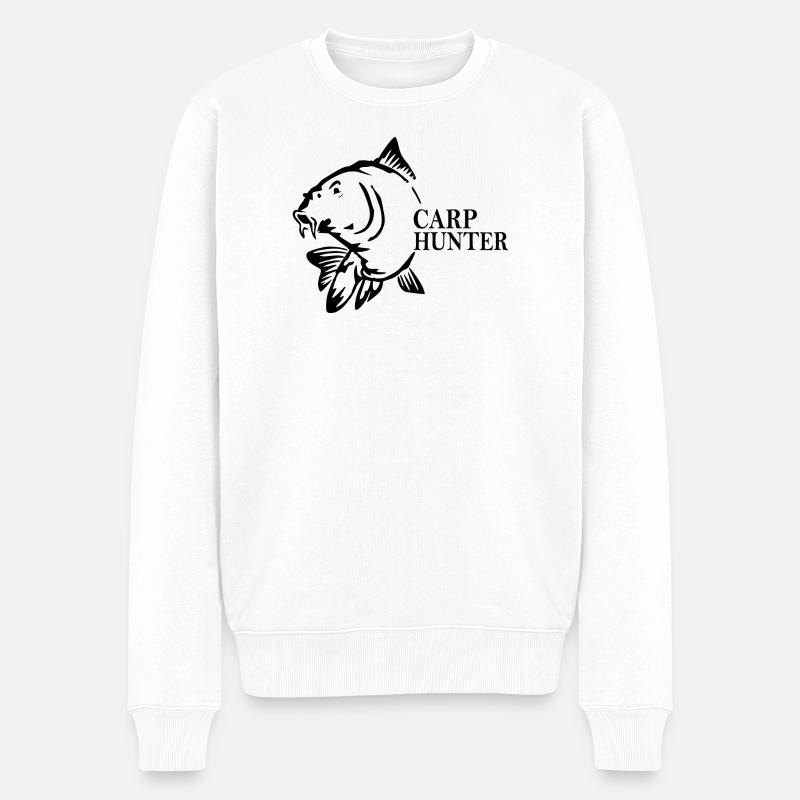 Carp Hunter - Männer Premium Bio Pullover - Weiß
