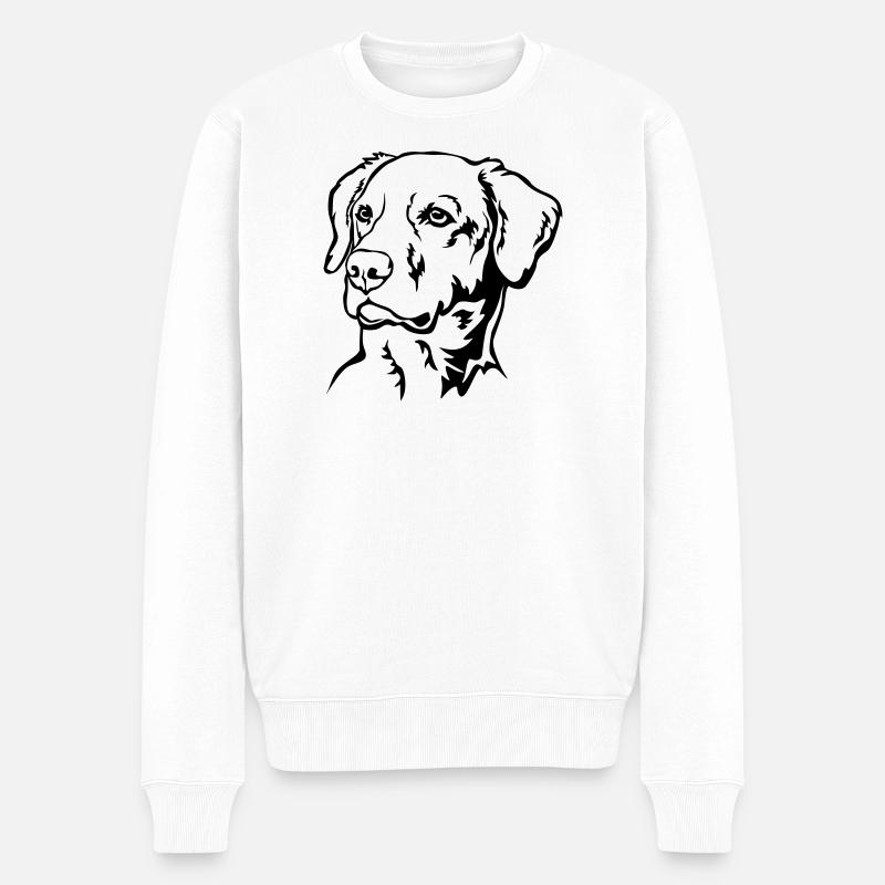 Tête de labrador - Pull Premium bio Homme - blanc