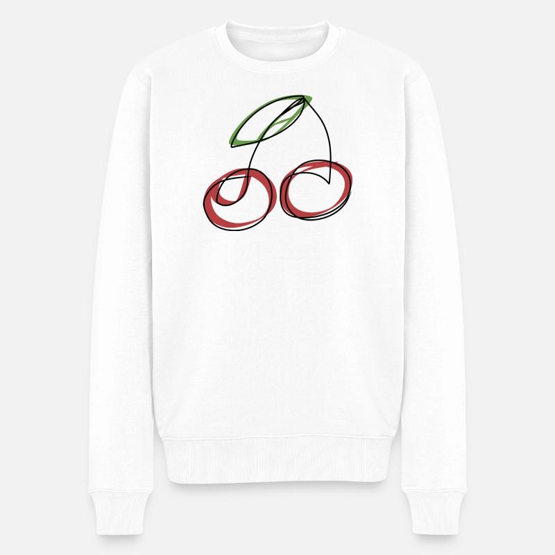 Lineart Kirsche - Pull Premium bio Homme - blanc